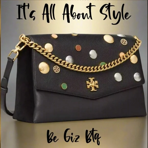 Tory Burch Authentic Kira Mixed Materials Embellished Unique Bag Limited Edition